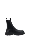 Burberry Chelsea Creeper Leather Ankle Boots In Black
