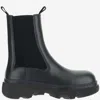 Burberry Round-toe Leather Boots In Green