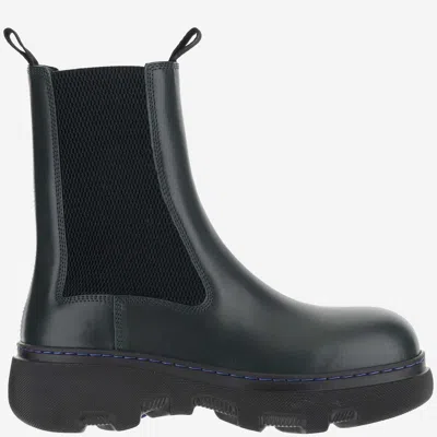 BURBERRY LEATHER CREEPER CHELSEA BOOTS