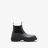Burberry Leather Creeper Low Chelsea Boots In Cobble