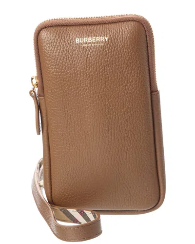 Burberry Leather Crossbody In Blue