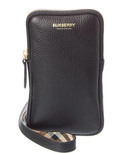 Burberry Leather Crossbody In Brown