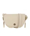 Burberry Leather Crossbody Saddle Bag In Nude