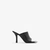 Burberry 80mm Duck High Leather Mules In Black