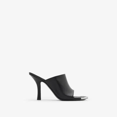 BURBERRY BURBERRY LEATHER DUCK HIGH MULES