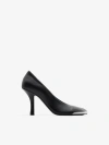 Burberry Pointed Toe Stiletto Metal Detail In Black