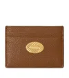 Burberry Cotswolds Textured Leather Compact Card Holder In Brown