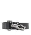 Burberry Leather Equestrian Belt In Black