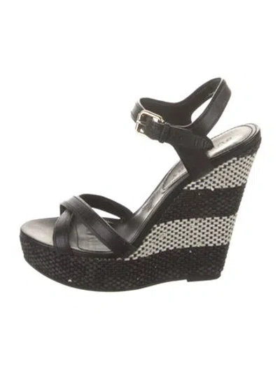 Pre-owned Burberry Leather Espadrilles In Multi