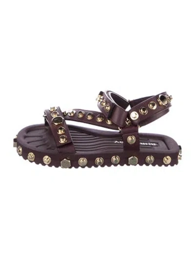 Pre-owned Burberry Leather Espadrilles In Purple