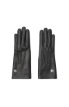 Burberry Equestrian-knight Stud Gloves In Black