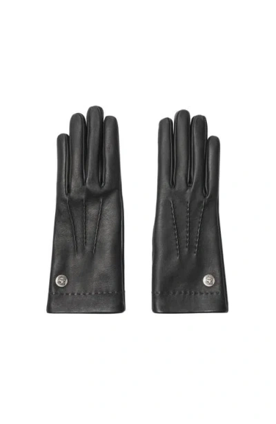 Burberry Leather Gloves In Black