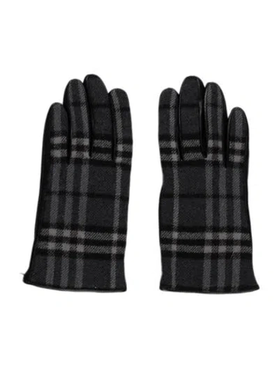 Pre-owned Burberry Leather Gloves In Black