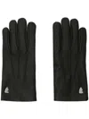 Burberry Leather B Shield Gloves In Black