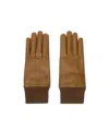 Burberry Leather Gloves In Brown