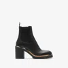 Burberry 85mm Check-trim Boots In Black