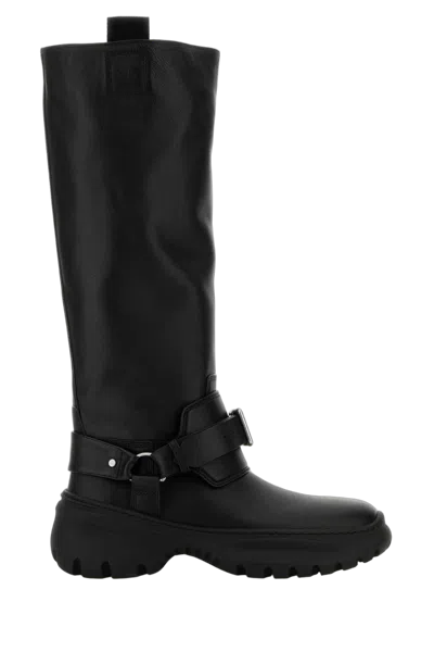 BURBERRY BURBERRY LEATHER HARNESS BOOT