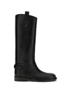 Burberry Leather High Boots In Black