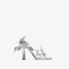 BURBERRY BURBERRY LEATHER IVY FLORA HEELED SANDALS​