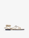 BURBERRY Leather Ivy Shield Sandals