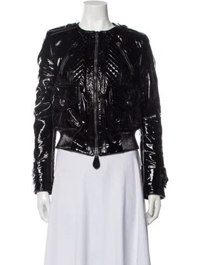 Pre-owned Burberry Leather Jacket In Black