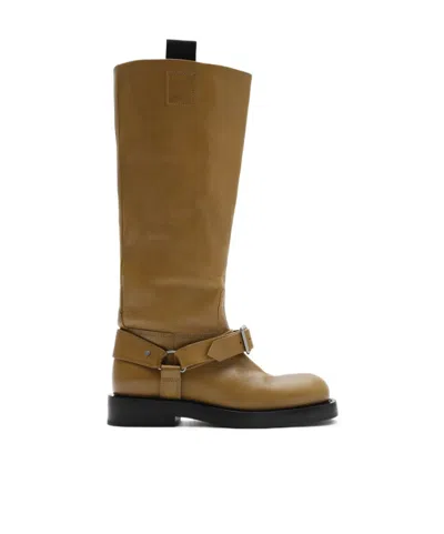 BURBERRY LEATHER SADDLE HIGH BOOTS