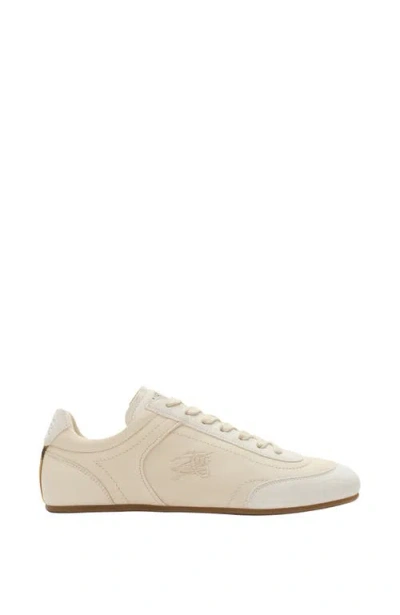 Burberry Leather Knight Runner Sneakers In Neutral