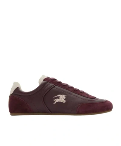 Burberry Leather Knight Runner Sneakers In Brown