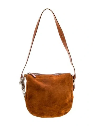 Pre-owned Burberry Leather Knight Small In Brown