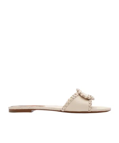 Burberry Leather Knight Stamp Slides In Multi