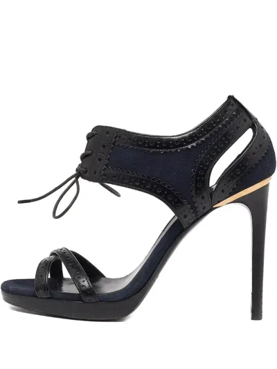Pre-owned Burberry Leather Lace-up Sandals