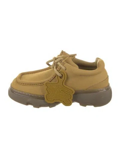 Pre-owned Burberry Leather Lace-up Boots In Neutral