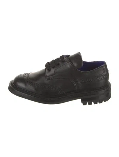 Pre-owned Burberry Leather Lasercut Accents Brogues In Black