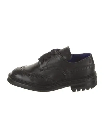 Pre-owned Burberry Leather Lasercut Accents Brogues In Black