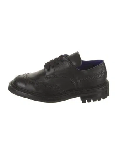 Pre-owned Burberry Leather Lasercut Accents Brogues In Black