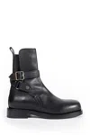 Burberry Leather Ledger Jodphur Boots In Black