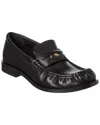 Burberry Round Toe Loafers With Durable Rubber Sole In Black