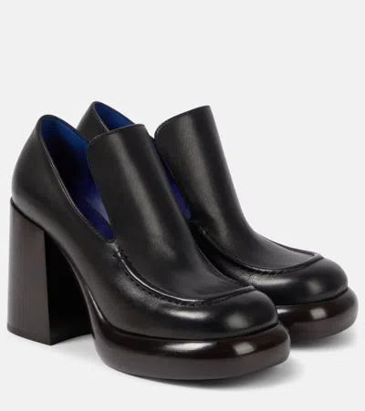 BURBERRY LEATHER LOAFER PUMPS