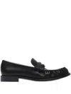 Burberry Leather Penny Loafers In Black