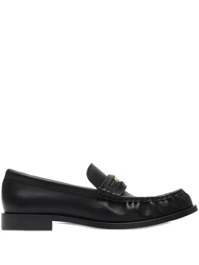 Burberry Leather Loafers In Black