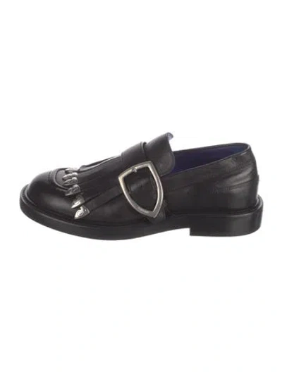Pre-owned Burberry Leather Loafers In Black