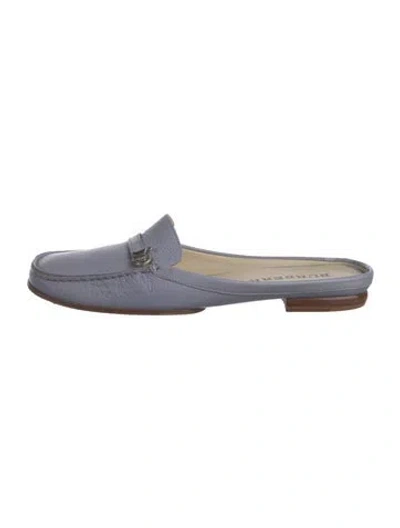 Pre-owned Burberry Leather Loafers In Blue