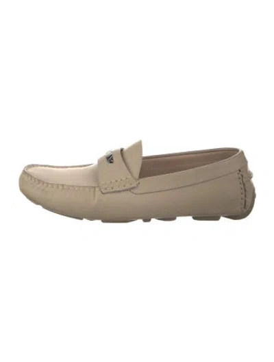 Pre-owned Burberry Leather Loafers In Neutral
