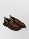 Burberry Leather Loafers Round Toe Rubber Sole