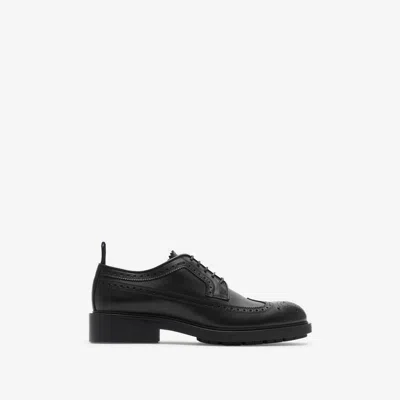 Burberry Leather Loch Brogues In Black
