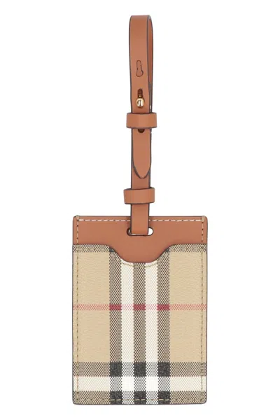 Burberry Leather Luggage Tag In Multi