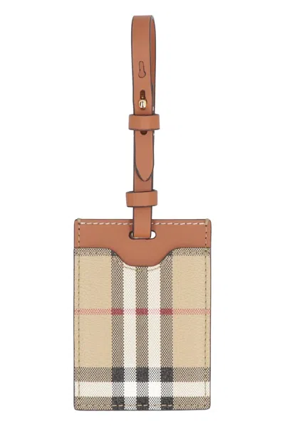 Burberry Leather Luggage Tag In Brown