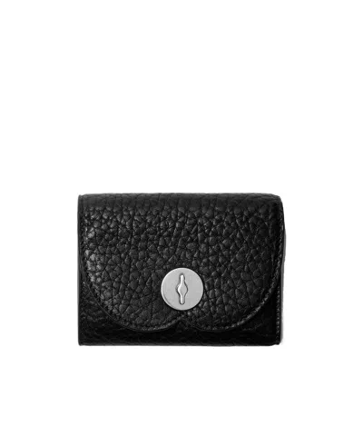 Burberry Leather Mini Wallet In Black