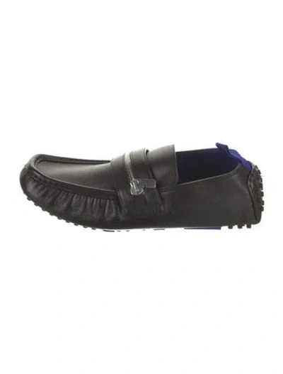 Pre-owned Burberry Leather Moccasins In Black