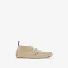 Burberry Motor High Leather Loafers In Soap